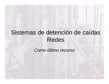 Slide 100: Sistemas de detención de caídas