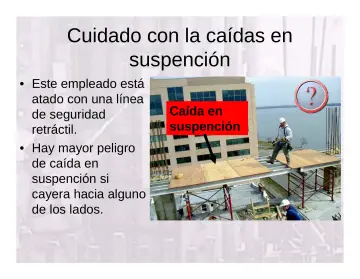 Slide 110: Cuidado con la caídas en suspención