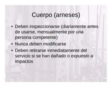 Slide 121: Cuerpo (arneses)