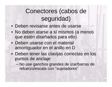 Slide 125: Conectores (cabos de seguridad)