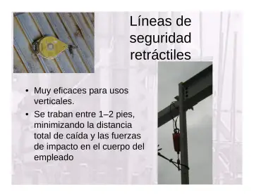 Slide 126: Líneas de seguridad retráctiles