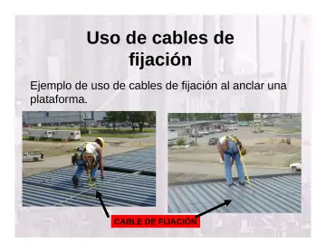 Slide 132: Uso de cables de fijación
