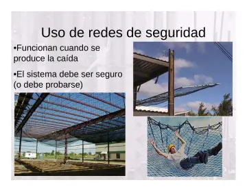 Slide 134: Uso de redes de seguridad