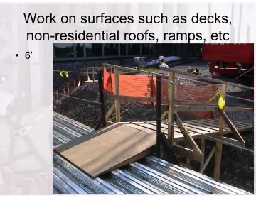 Slide 30: Work on surfaces such as decks, non-residential roofs, ramps, etc