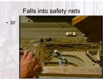 Slide 36: Falls into safety nets