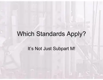 Slide 39: Which Standards Apply?