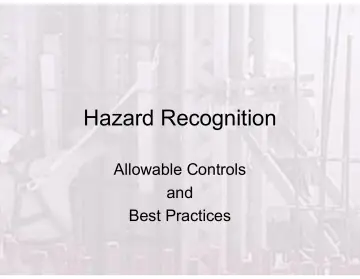 Slide 50: Hazard Recognition
