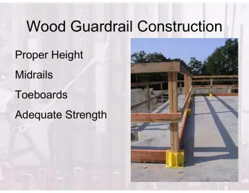 Slide 65: Wood Guardrail Construction