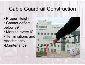 Slide 66: Cable Guardrail Construction