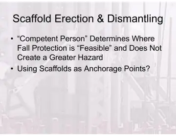 Slide 79: Scaffold Erection & Dismantling