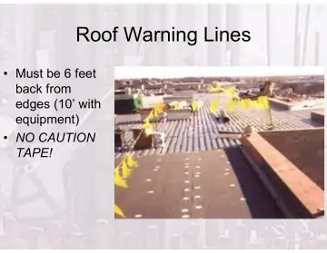 Slide 88: Roof Warning Lines