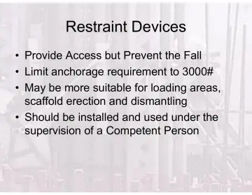 Slide 130: Restraint Devices