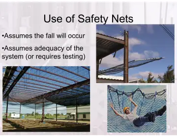 Slide 134: Use of Safety Nets