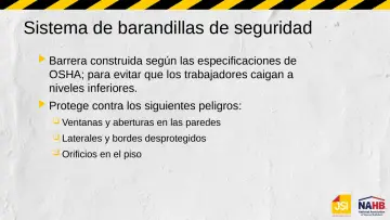 Slide 9: Sistema de barandillas de seguridad