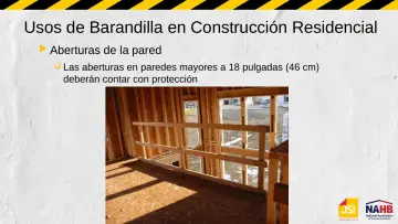Slide 14: Usos de Barandilla en Construcción Residencial