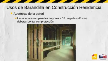 Slide 16: Usos de Barandilla en Construcción Residencial