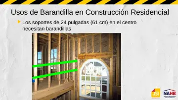 Slide 20: Usos de Barandilla en Construcción Residencial