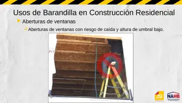 Slide 24: Usos de Barandilla en Construcción Residencial