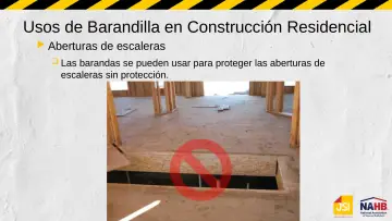 Slide 29: Usos de Barandilla en Construcción Residencial