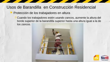 Slide 33: Usos de Barandilla en Construcción Residencial