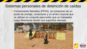Slide 40: Sistemas personales de detención de caídas