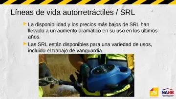 Slide 43: Líneas de vida autorretráctiles / SRL