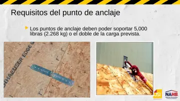Slide 50: Requisitos del punto de anclaje