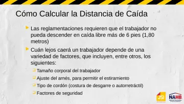 Slide 56: Cómo Calcular la Distancia de Caída