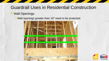 Slide 15: Guardrail Uses in Residential Construction
