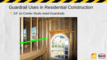 Slide 20: Guardrail Uses in Residential Construction