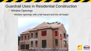 Slide 26: Guardrail Uses in Residential Construction