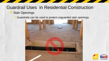 Slide 29: Guardrail Uses in Residential Construction