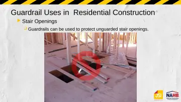 Slide 30: Guardrail Uses in Residential Construction