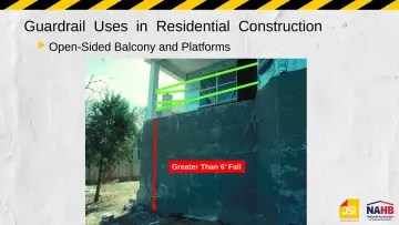 Slide 36: Guardrail Uses in Residential Construction