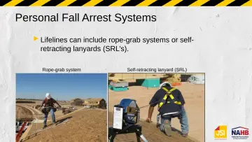 Slide 42: Personal Fall Arrest Systems