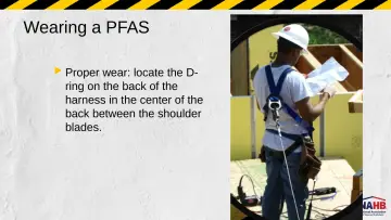 Slide 48: Wearing a PFAS