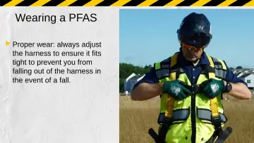 Slide 49: Wearing a PFAS