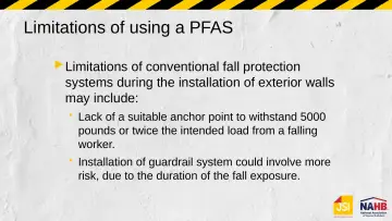Slide 64: Limitations of using a PFAS