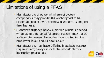 Slide 65: Limitations of using a PFAS