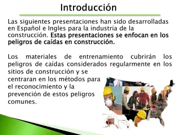 Slide 2: Las siguientes presentaciones han sido desarrolladas en Español e Ingles para la industria…