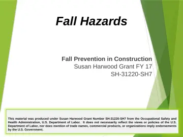 Slide 1: Fall Hazards