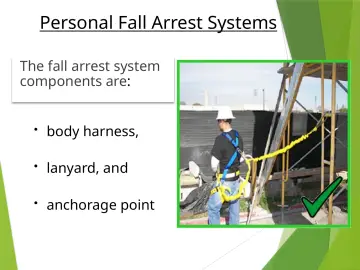 Slide 69: Personal Fall Arrest Systems