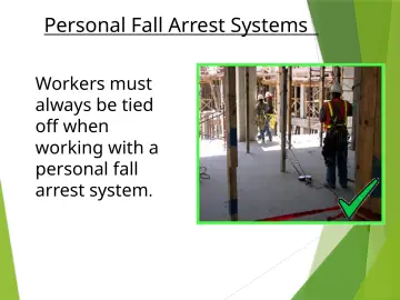 Slide 77: Personal Fall Arrest Systems