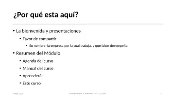 Slide 2: ¿Por qué esta aquí?