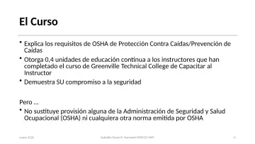 Slide 6: El Curso
