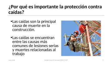 Slide 8: ¿Por qué es importante la protección contra caídas?
