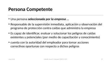 Slide 19: Persona Competente