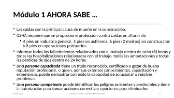 Slide 22: Módulo 1 AHORA SABE …