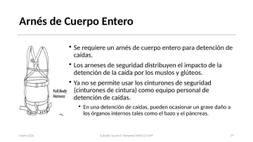 Slide 29: Arnés de Cuerpo Entero