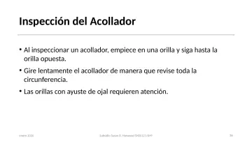 Slide 36: Inspección del Acollador